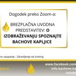 brezplačna predstavitev o izobraževanju spoznajte Bachove kapljice