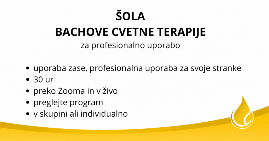 šola Bachove cvetne terapije